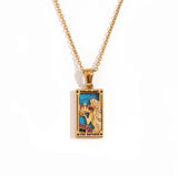 The Empress Gold Vintage Tarot Necklace