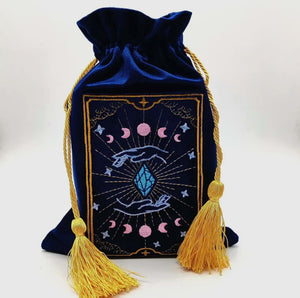 Blue Velvet Tarot Card Bag