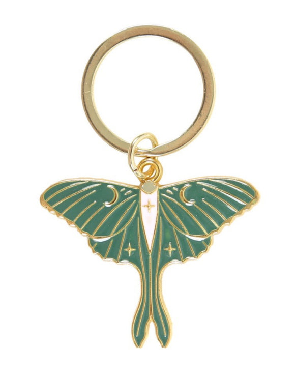 Luna Moth Keyring