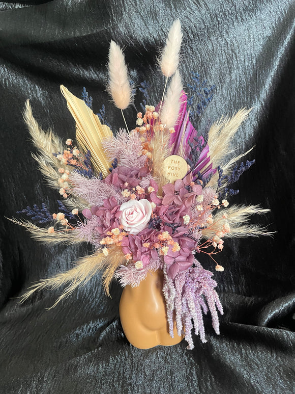 Small Purple Goddess Dried Flower Arrangement