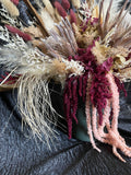 Large Burgundy Pink Dried Flower Arrangement