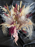 Large Burgundy Pink Dried Flower Arrangement