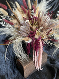 Large Burgundy Pink Dried Flower Arrangement