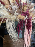 Large Burgundy Pink Dried Flower Arrangement