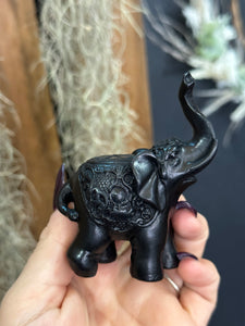 Black Resin Elephant Incense Holder