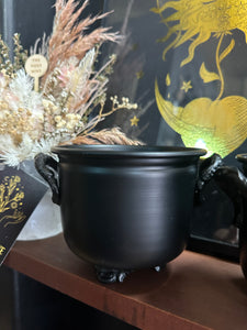 10cm Aluminium Black Cauldron