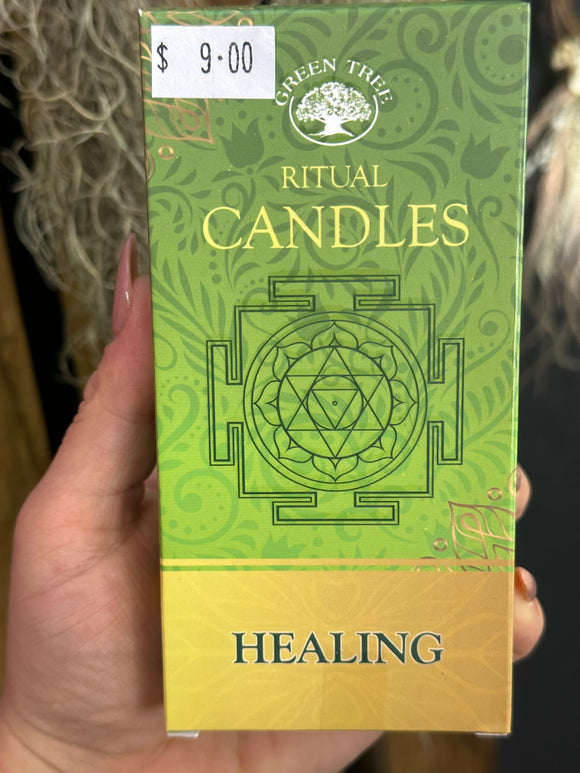 Green Healing Ritual Candles