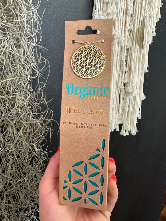 Organic Goodness Incense Cones White Sage