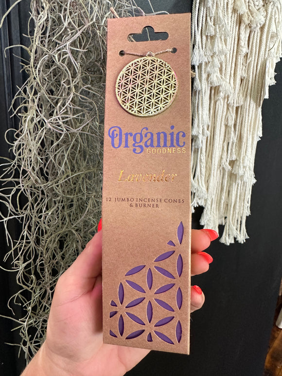 Organic Goodness Incense Cones Lavender